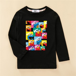 เสื้อยืดแขนยาวเสื้อถนนงาเสื้อผ้าเด็กSesame Street tee for kid