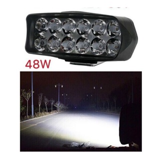 All New เเพค1ชิ้น ไฟสปอร์ตไลท์12LED  ไฟแถวละ6ดวง2แถว ไฟหน้ารถLED SPOT BEAM US 42Watt 12V.แสงขาว รถยนต์ มอเตอร์ไซค