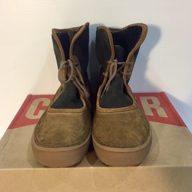 CAMPER boots shoes,size 41, รองเท้าบู้ทหุ้มข้อกันหนาว CAMPER หนังแท้ สินค้าใหม่มือ 1 Originals สีทูโทนน้ำตาล-ดำ