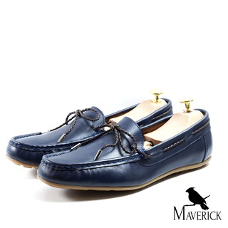 [Pre-Order] “MARS” Navy Blue MENS premium moccasin shoes : MAVERICKSHOES