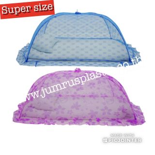 มุ้งครอบ Super size พิมพ์คละสี ตราสิงห์เเดง
