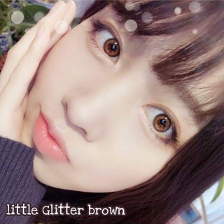 Little Glitter Brown (1) มินิ mini สีน้ำตาล น้ำตาล ขอบฟุ้ง Pretty Doll Contact Lens Bigeyes คอนแทคเลนส์ สายตาสั้น ค่าสาย