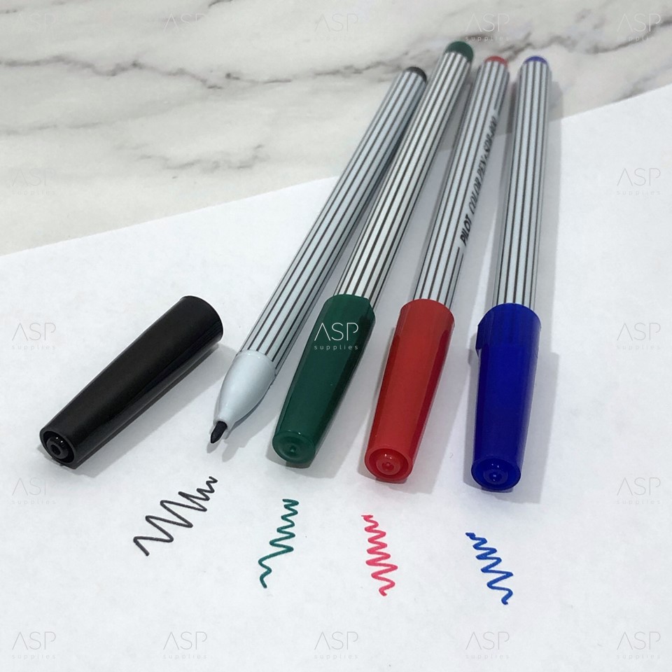 ปากกาเมจิก เมจิก ไพลอต Pilot สีน้ำเงิน,แดง,ดำ,เขียว ปากกาลบไม่ได้ สีเมจิก Color 