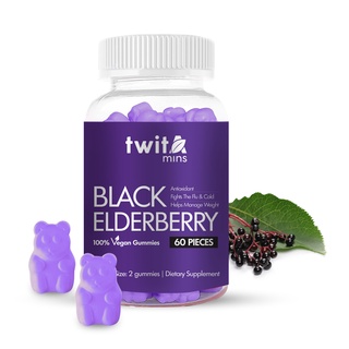 Twitamins Elderberry Vitamins วิตามินจากเอลเดอร์เบอร์รี่  ต่อต้านอนุมูลอิสระ ช่วยควบคุมน้ำหนัก ขวดสีม่วง (จำนวน 60 เม็ด)