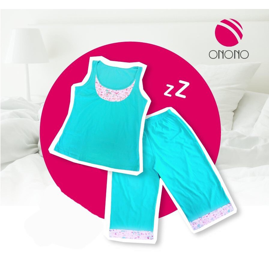 Onono ชุดนอน เซ็ตชุดนอน ชุดนอนกางเกงขาสั้น ฟรีไซส์