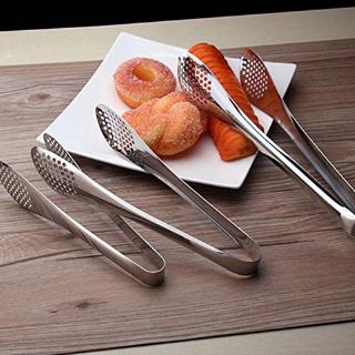 XJ Stainless Steel Food Tongs BBQ Kitchen Cooking Food Serving Buffet Utensil Clip