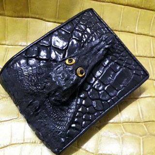 กระเป๋าสตางค์ หนังจระเข้แท้ กระเป๋าเงิน ผู้ชาย [CLASSIC Crocodile skin 100% Genuine] Mens wallet Made in Thailand