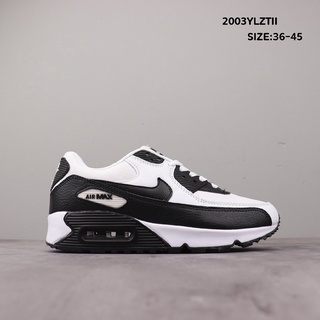 ☇[ข้อเสนอพิเศษ]  Nike Air Max 90 รองเท้าวิ่งเบาะลม รองเท้ากีฬา (ดำ / ขาว)