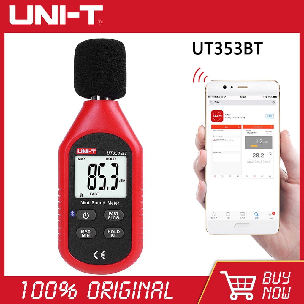 UNI-T UT353BT มินิเครื่องวัดระดับเสียง, การทดสอบเดซิเบลเสียง, การวัดที่ ...