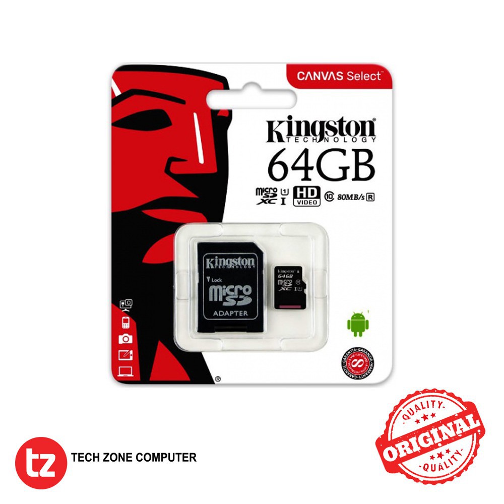 [51K] Kingston Canvas 16GB\ 32GB 64GB Class 10 Micro SD Card