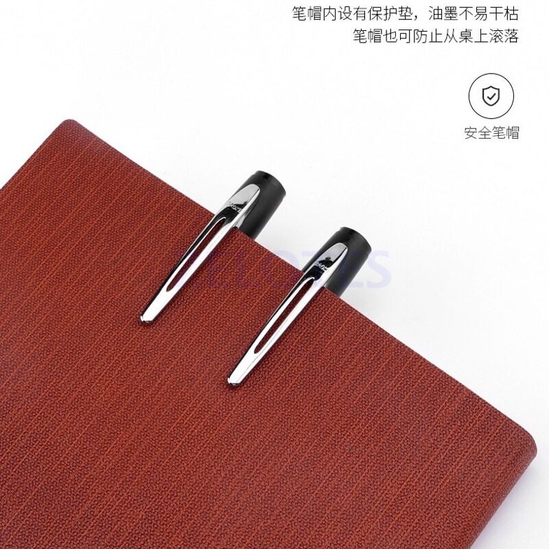 ปากกาเจล1.0 mm BAOKE PC-1048 แบบมีปลอก ด้ามพาสติกจับถนัดมือ หมึกสีน้ำเงิน ดำ  ใช้ในสำนักงาน เครื่องเขียน(ราคาต่อด้าม)