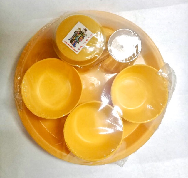 ชุดข้าวพระ พลาสติก 5ใบ กลม เหลี่ยม พร้อมถาด ถาดข้าวพระ ชุดไหว้พระ ชุดดถ้วยไหว้พระพลาสติก ชุดถ้วยไหว้ศาล ชุดข้าวพระกลม - รูปที่ 2