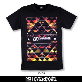 Overdose T-shirt เสื้อยืดคอกลม สีดำ รหัส Y-02(โอเวอโดส)