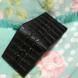 กระเป๋าสตางค์จระเข้แท้ crocodile skin tail wallet