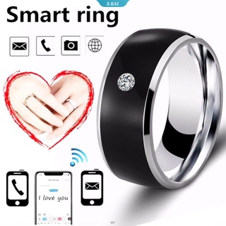 แหวนสมาร์ท NFC Smart Wearable เชื่อมต่ออุปกรณ์โทรศัพท์ Android Ring Fashion【ZK】