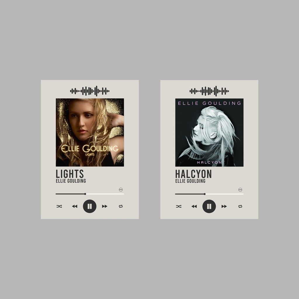 โปสเตอร์ Ellie Goulding อัลบั้มพร้อมบาร์โค้ดเพลง, เพลง