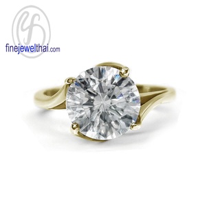 Finejewelthai-แหวนเพชร-แหวนเงิน-เพชรสังเคราะห์-เงินแท้925-Diamond-CZ-Silver-Ring-R1042cz-g/ pg