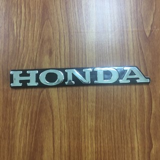 โลโก้* HONDA สีเงินพื้นดำ ติดรถ Honda ขนาด* 2 x 14.5 cm