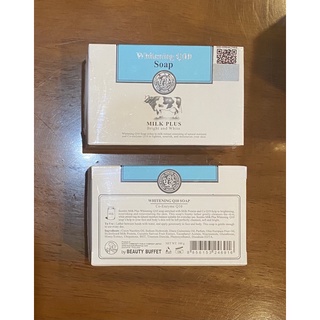 สบู่น้ำนม ผิวขาว whitening Q10 milk 100 กรัม