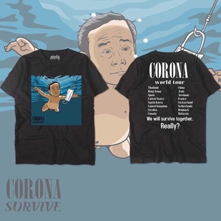 เสื้อยืดผู้ชาย พร้อมส่ง Corona virus no.1 เสื้อยืดลายล้อเลียนการเมือง Xupzip ค่าส่งถูก S-5XL