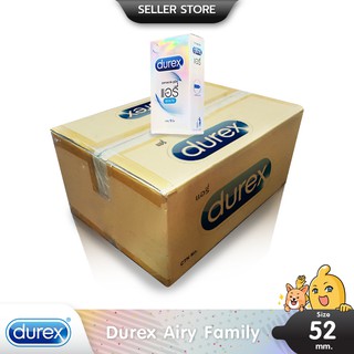 Durex Airy ถุงยางอนามัย บางพิเศษ ผิวเรียบ มีกลิ่นหอม ขนาด 52 มม. บรรจุ 1 ลัง (24 กล่อง)