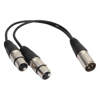 ( LUC ) XLR 3 Pin Male to 2 XLR Female ตัวเชื่อมต่อไมโครโฟน