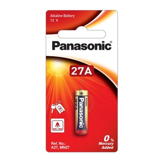 ถ่าน อัลคาไลน์ พานาโซนิค 27A 12V  Panasonic Alkaline Battery LRV27A/1BPA แพ็ค1ก้อน สำหรับรีโมทรถยนต์