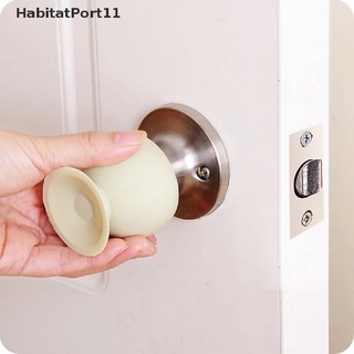 Habitatport แผ่นยางกันชนมือจับประตู แบบติดผนัง 2 ชิ้น