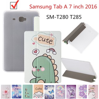 เคสหนัง Pu Tpu แบบบางเฉียบสําหรับ Samsung Tab A 7 . 0 2016 Sm - T280 T285