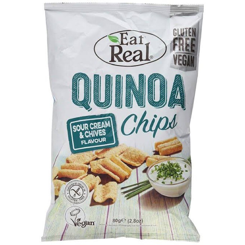 ⚡️Eat Real Quinoa Chips Sour Cream & Chives 80g🍿