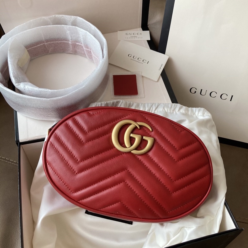 New Gucci Marmont Belt Bag Large Size 9นิ้ว ความยาวสาย 85