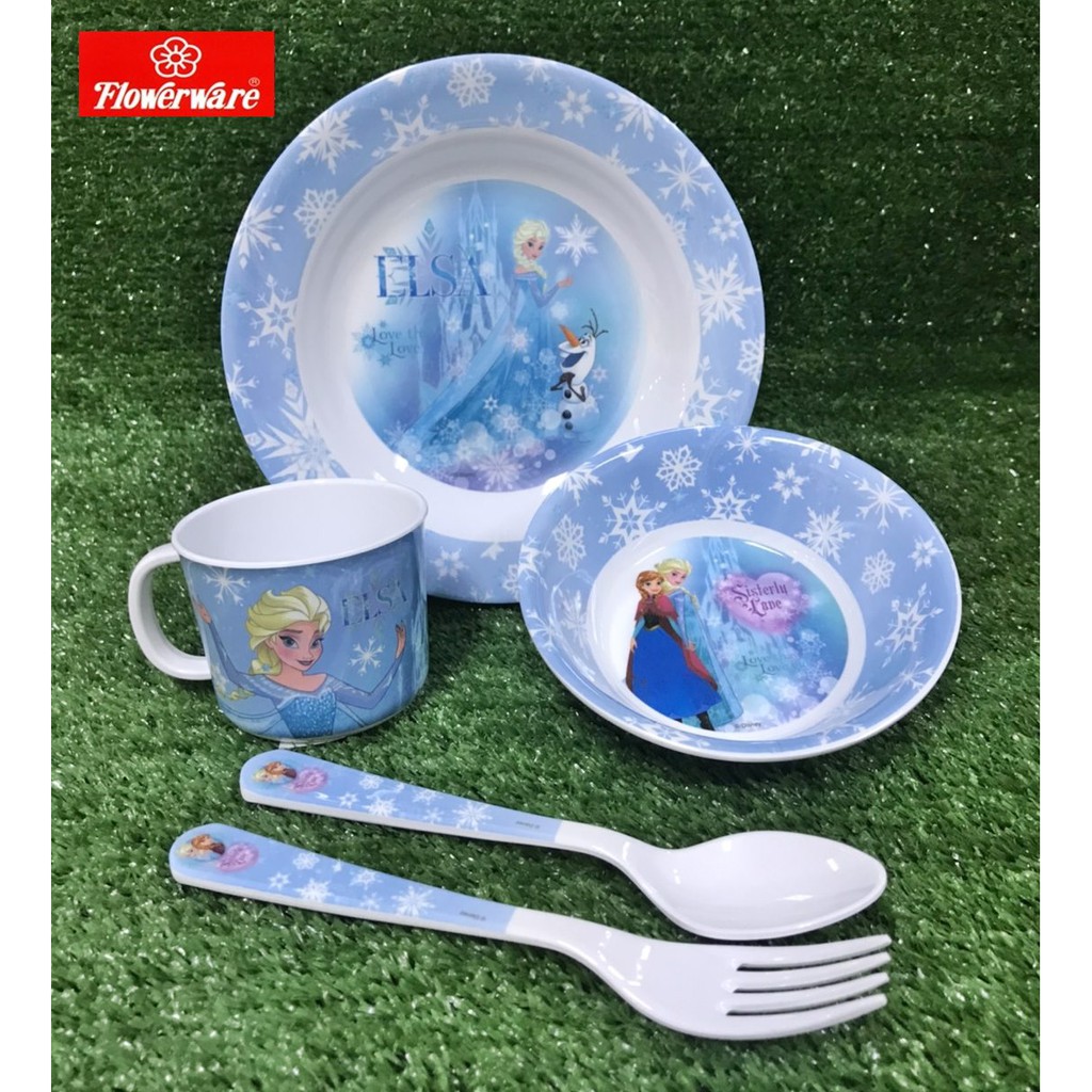 ชุดอาหารเจ้าหญิงโฟรเซนวินเทอร์ 4 ชิ้น เมลามีนแท้ 100% By ศรีไทยซุปเปอร์แวร์ ( ปลอดภัยกับน้องๆแน่นอนจ้า )