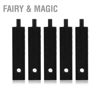 Fairy &amp; Magic ชิ้นส่วนอุปกรณ์เสริมสําหรับเครื่องสัก 46 มม. สีดํา 5 ชิ้น