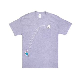 SLUM LTD - RIPNDIP Hoops Pocket Tee Heather Grey