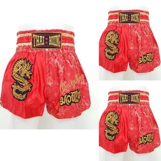 กางเกงมวยไทย ปักลายมังกร เนื้อผ้าดีพรีเมี่ยม ใส่สบาย มาตรฐานส่งออก Thai boxing พร้อมส่งจากไทย