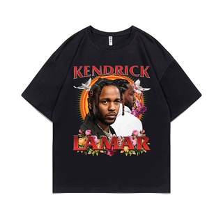 เสื้อยืดครอปเสื้อยืดแขนสั้น ผ้าฝ้าย 100% พิมพ์ลาย Rapper Kendrick Lamar สไตล์ฮาราจูกุ วินเทจ แฟชั่นฤดูร้อน สําหรับผู้ชาย