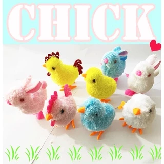 PP-253 ลูกไก่ไขลาน ของเล่นสุดน่ารักสำหรับสุนัข แมว และกระต่าย ไขลานแล้วเดินได้ ไม่ต้องใช้ถ่าน สีสันสดใส คละสี