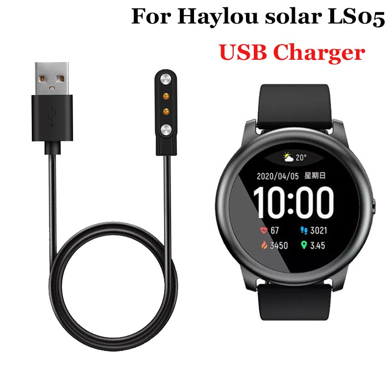 สําหรับ XiaoMi Haylou Solar LS05 แท่นชาร์จสมาร์ทวอทช์ สายชาร์จ USB ฐานสายไฟ