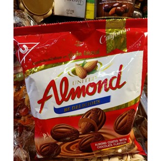 UNITED ALMOND ช็อคโกแลตเคลือบเมล็ดอัลมอนด์แบบเต็มเมล็ด