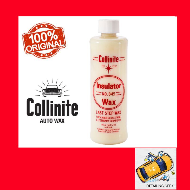 ขวดแท้ น้ำยาเคลือบสีรถ Collinite 845  Insulator Wax Liquid 16oz