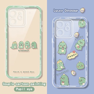 เคส OPPO A15 A16 A7 A5 A12 A5S A16K A1K A31 A37 A54 A74 A76 A92 A93 A94 A95 A96 เคส OPPO F5 F7 F9 F11 F11 Pro F17 Pro F21 Pro เคสโทรศัพท์มือถือ ซิลิโคนใส ลายไดโนเสาร์น่ารัก