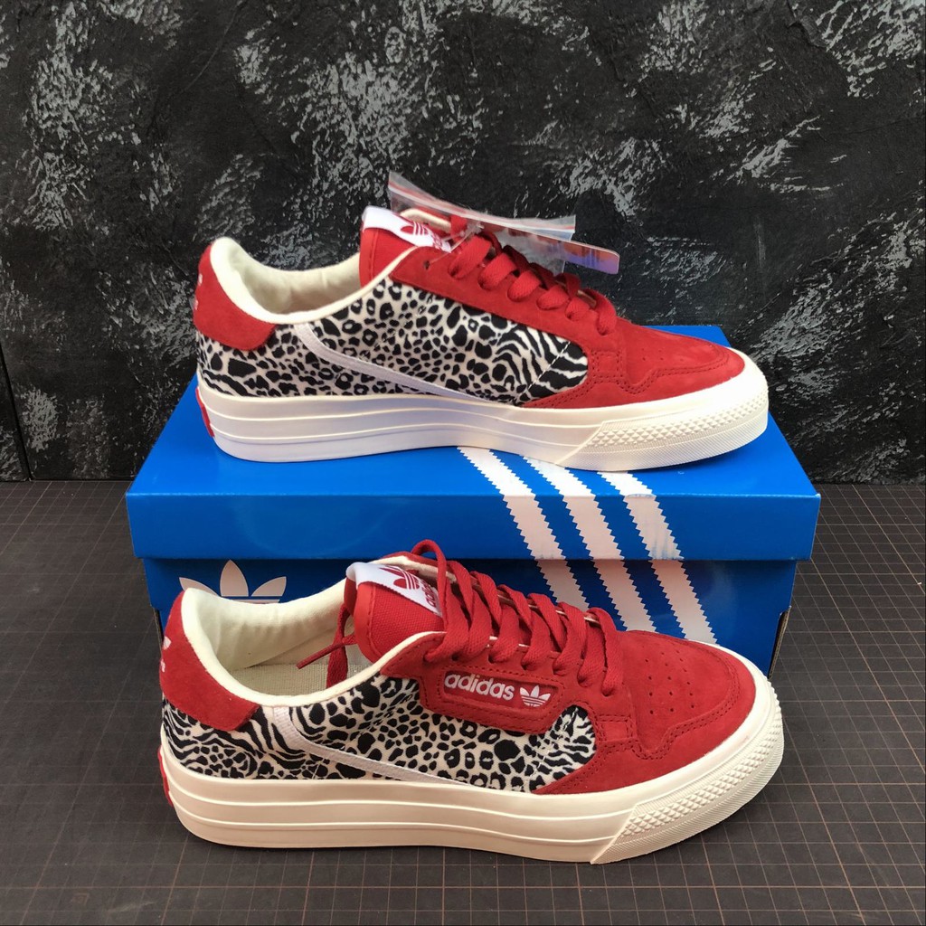 adidas continental vulc leopard