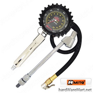 หัวเติมลม+เกจ์วัดลม+ปล่อยลม MITO MI-5090 tire inflating gauge