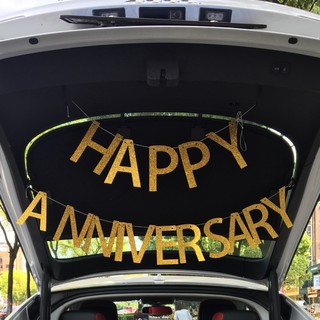 ธงวันครบรอบ happy anniversary ป้ายวันครบรอบ