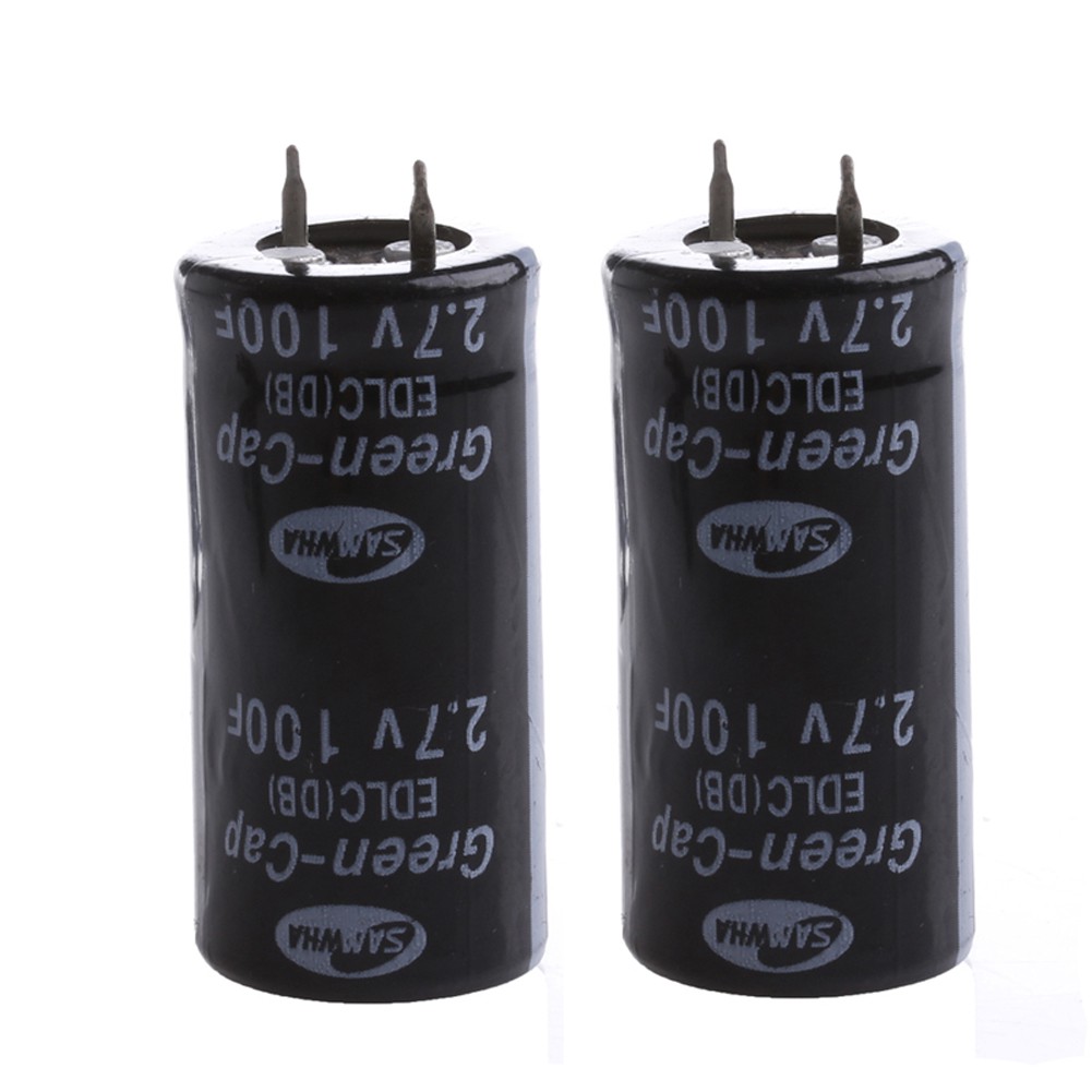 2 ชิ้น Super Capacitor 2.7V 100F Ultra Capacitor Farad ใหม่