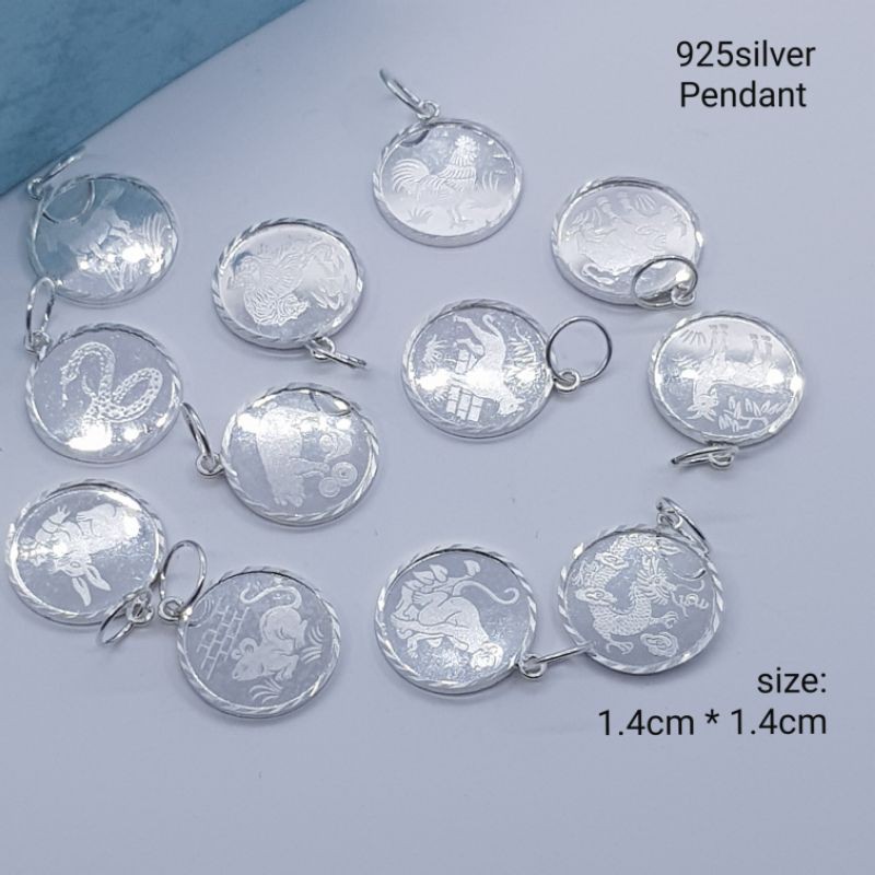 * *จี้ราศีเงิน 925 perak tulen loket