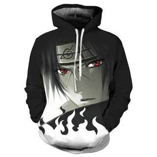 เสื้อกันหนาวอะนิเมะ Naruto คลาสสิก 3D พิมพ์ดิจิตอลหลวม Hoodie Cos Animation อุปกรณ์ต่อพ่วงเสื้อกันหนาว