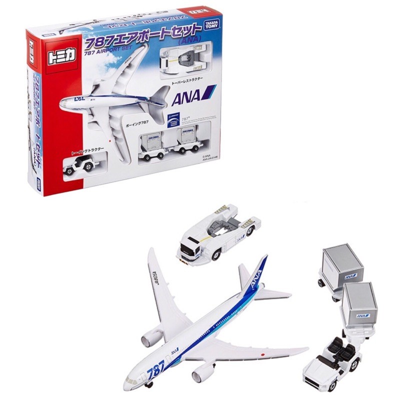 แท้ 100% จากญี่ปุ่น โมเดล เครื่องบิน ออลนิปปอนแอร์วย์ Takara Tomy Tomica Gift 787 Airport Set (ANA) 