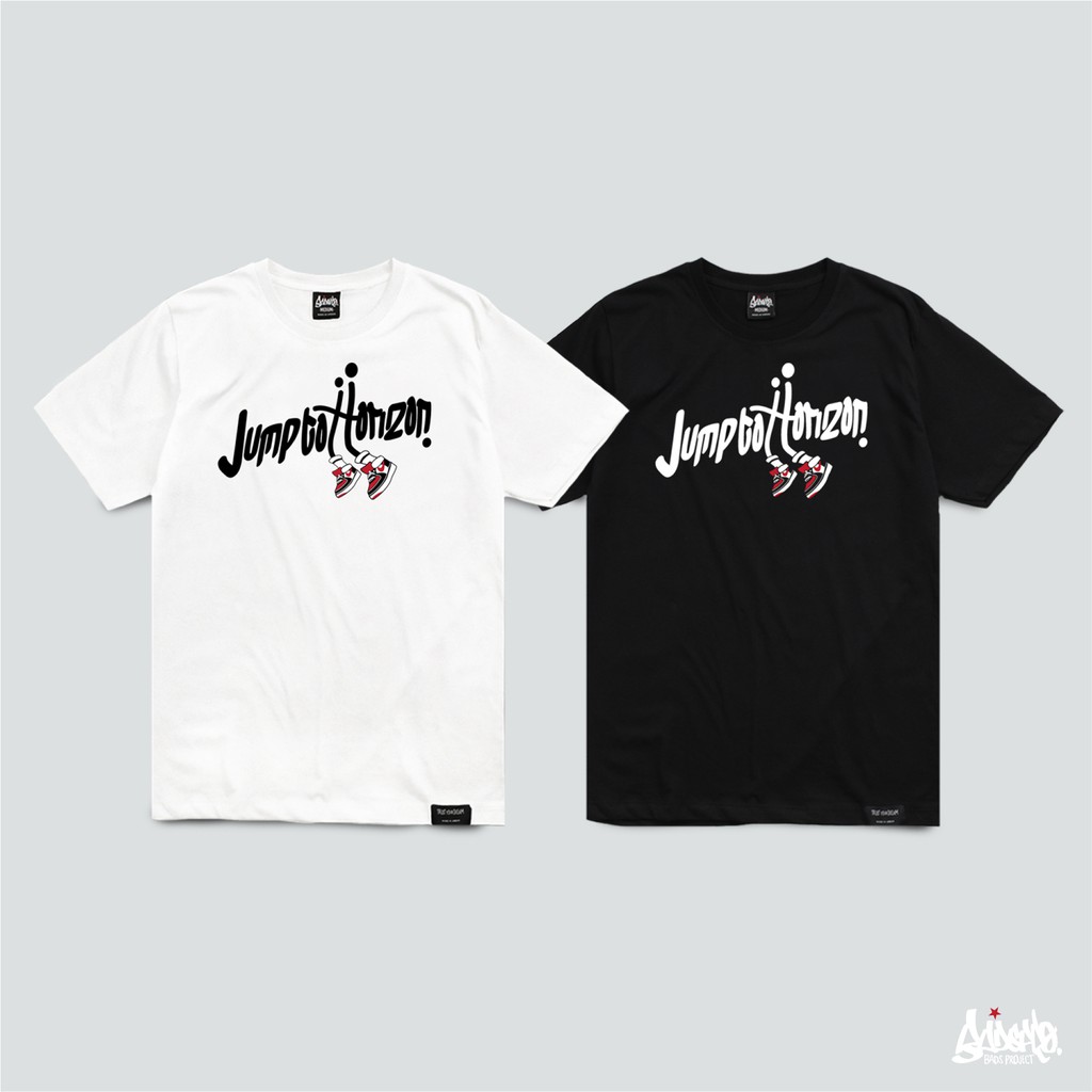 Just say bad ® เสื้อยืดลาย รุ่น Jump ขาว ดำ ( ลิขสิทธิ์แท้ ) แขนสั้น เสื้อยืดชาย หญิง M L XL 2XL TS