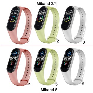 สายรัดข้อมือมันวาวสำหรับ Xiaomi Mi Band 3 Miband 3 4 5 6 สายรัดซิลิโคน